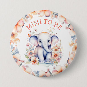 Baby Elephant Girl Girl's Baby Shower Mimi ska bli Knapp