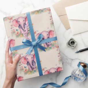 Baby Elephant Girl Presentpapper