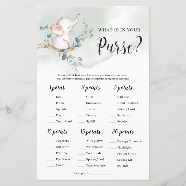 Baby elephant grey What in you purcse match (Framsida)