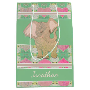 Baby Elephant Grönt Gift Bag