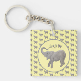 Baby Elephant Gult Square