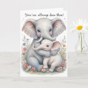 Baby Elephant Hug Mors dag Kort