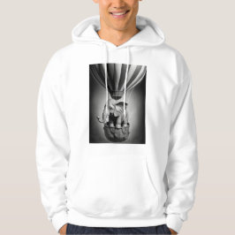 Baby Elephant i en Luftballong Hoodie