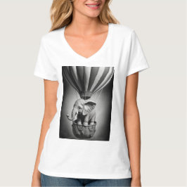 Baby Elephant i en Luftballong T Shirt