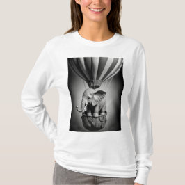 Baby Elephant i en Luftballong T Shirt