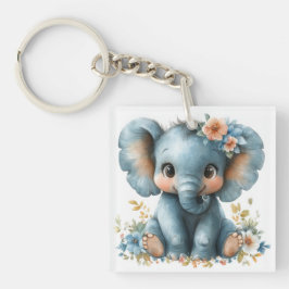 Baby Elephant in Flowers