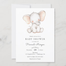 Baby Elephant-inbjudan om babyduschning Inbjudningar