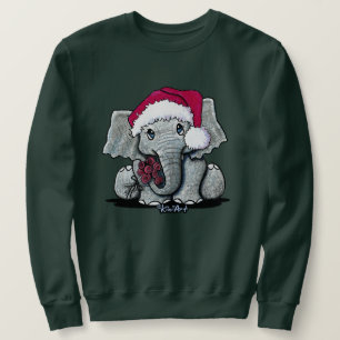 Baby Elephant jul Hoodie Lång Ärmad Tröja