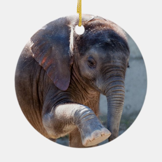Baby Elephant Julgransprydnad Keramik (Baksidan)