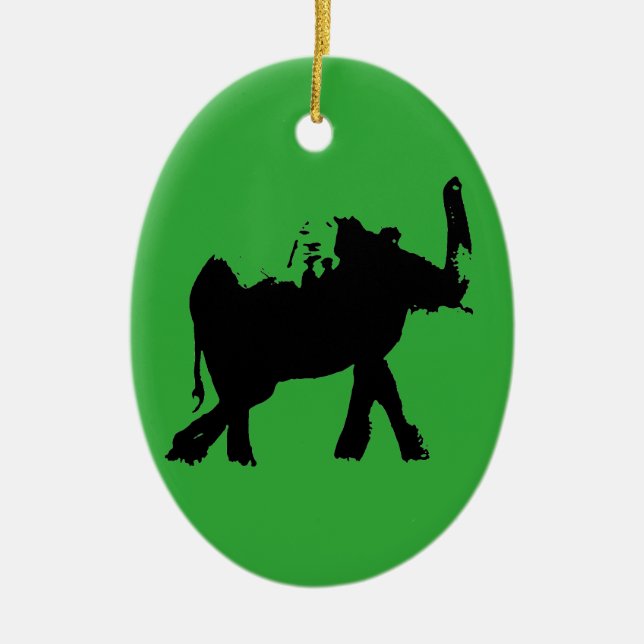 Baby Elephant Julgransprydnad Keramik (Framsidan)