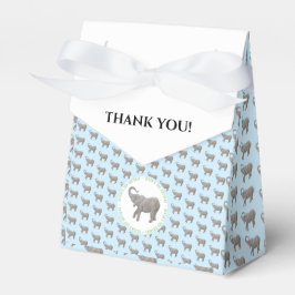 Baby Elephant Light Blue Birthday Presentaskar