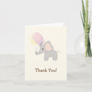 Baby Elephant; Lila Jungle Animal Tack Kort