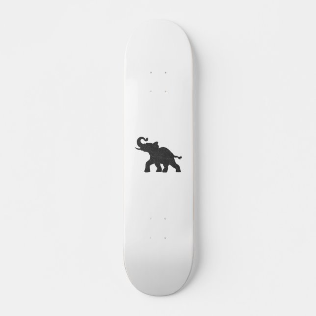 Baby Elephant löpsilhuette Mini Skateboard Bräda 18,5 Cm (Framsida)