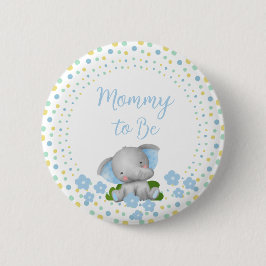 Baby Elephant Mamma to be Pin - Blue Knapp