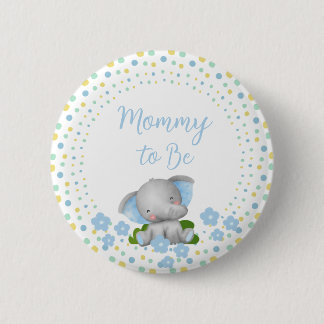 Baby Elephant Mamma to be Pin - Blue Knapp