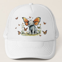 Baby Elephant med Butterfly Vinge Öron Keps