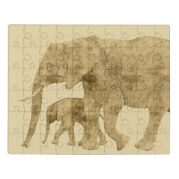 Baby Elephant med det är Mor