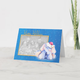 Baby Elephant med Santa Hat Helgkort