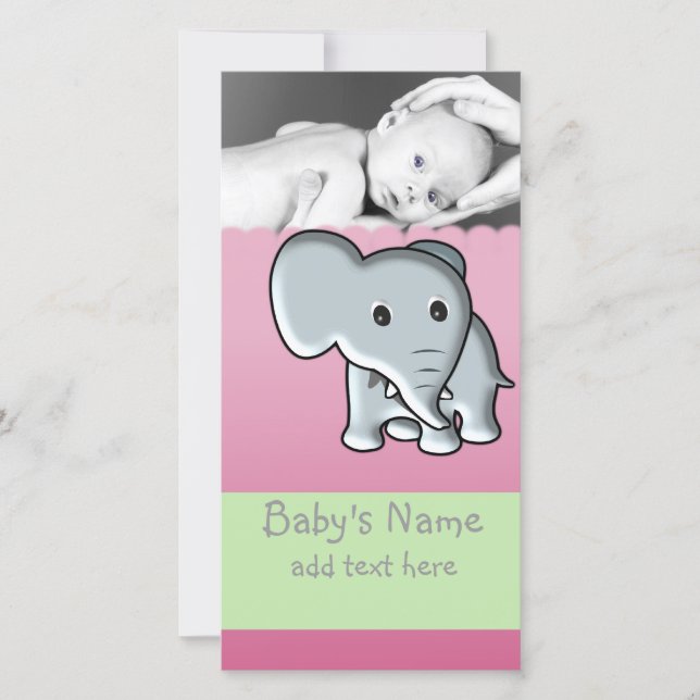 Baby Elephant-meddelande Meddelande (Framsida)