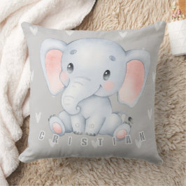 Baby Elephant Nursery Cute Decor  Kudde
