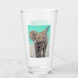 Baby Elephant Painting Glaskopp