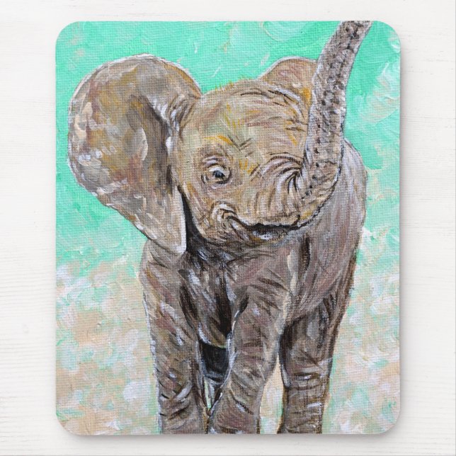 Baby Elephant Painting Musmatta (Framsidan)