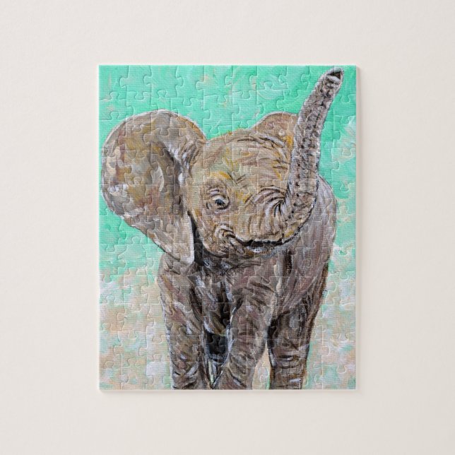 Baby Elephant Painting Pussel (Vertikal)