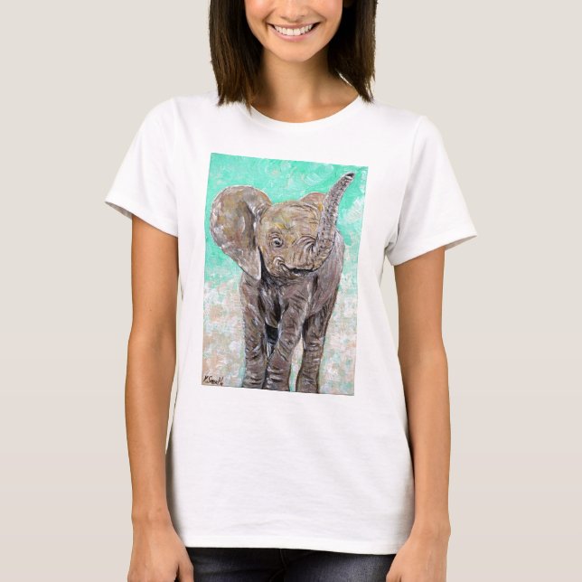 Baby Elephant Painting T-shirt (Framsida)