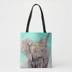 Baby Elephant Painting Tygkasse