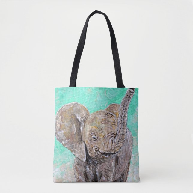 Baby Elephant Painting Tygkasse (Framsida)