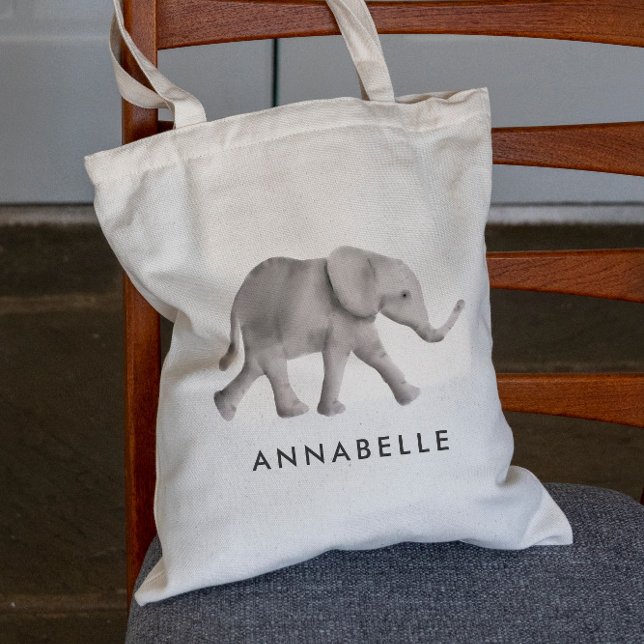 Baby Elephant Personlig Tote Bag för barn Tygkasse (Skapare uppladdad)