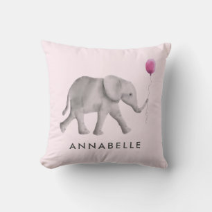 Baby Elephant Pillow for Child's Room eller Nurser Kudde