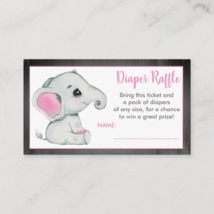 Baby Elephant Raper raffle biljett Det är en Girl Tilläggskort