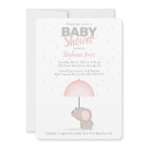 Baby Elephant Rosa Baby Shower