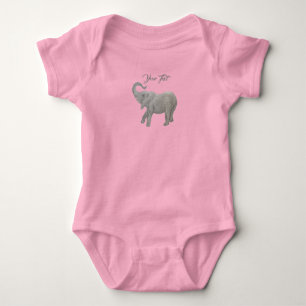 Baby Elephant Rosa Bodykostydräkt T Shirt