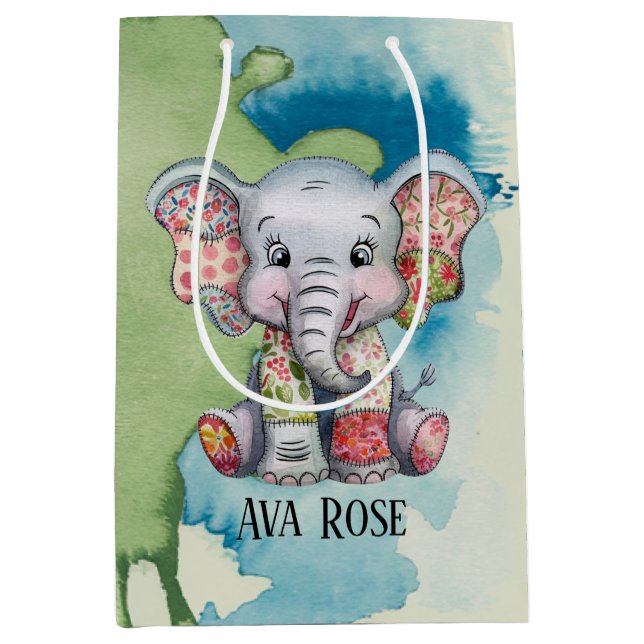 Baby Elephant Sewn Blommigt korrigerar alla barn (Framsidan)