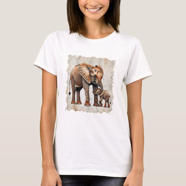 Baby Elephant Shirt - Wildlife, Conservation Tee (Framsida)