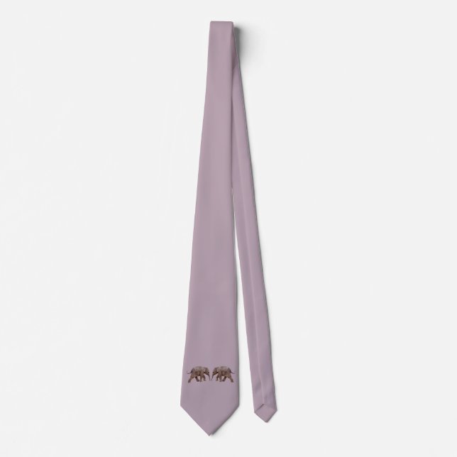 Baby Elephant Tie Dubbla Sided (Dusty Rosa) Slips (Framsida)