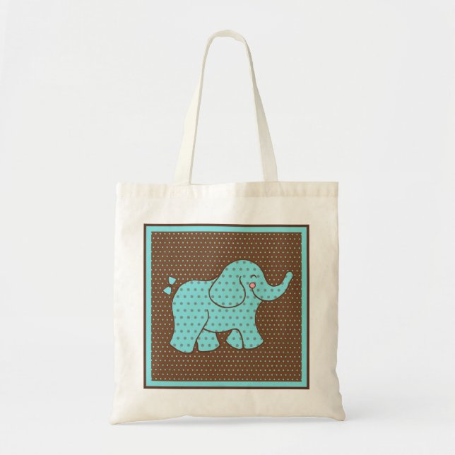 Baby Elephant Tote Bag Tygkasse (Framsidan)