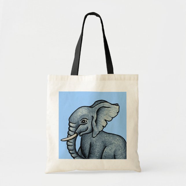 Baby Elephant Tote Bag Tygkasse (Framsidan)