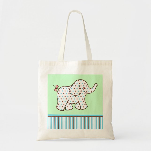 Baby Elephant Tote Bag Tygkasse (Framsidan)