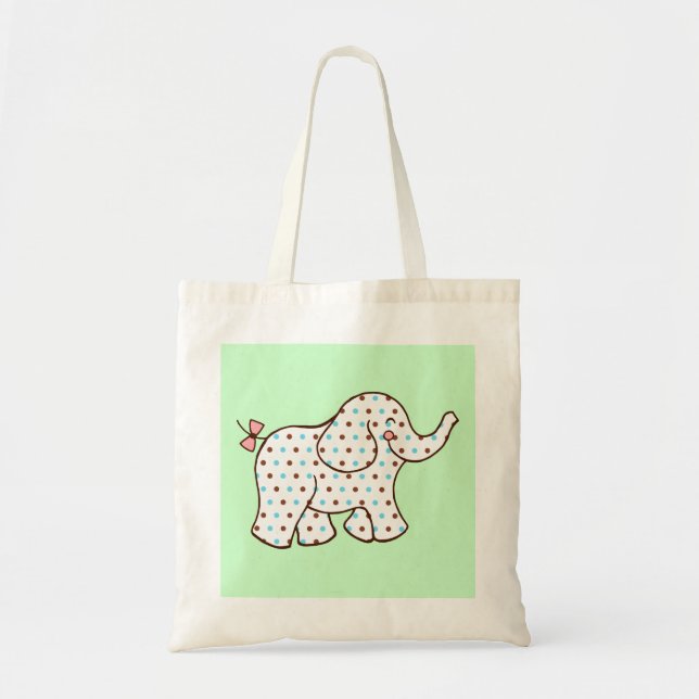 Baby Elephant Tote Bag Tygkasse (Framsidan)