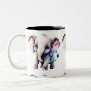 Baby Elephant Två-Tonad Mugg