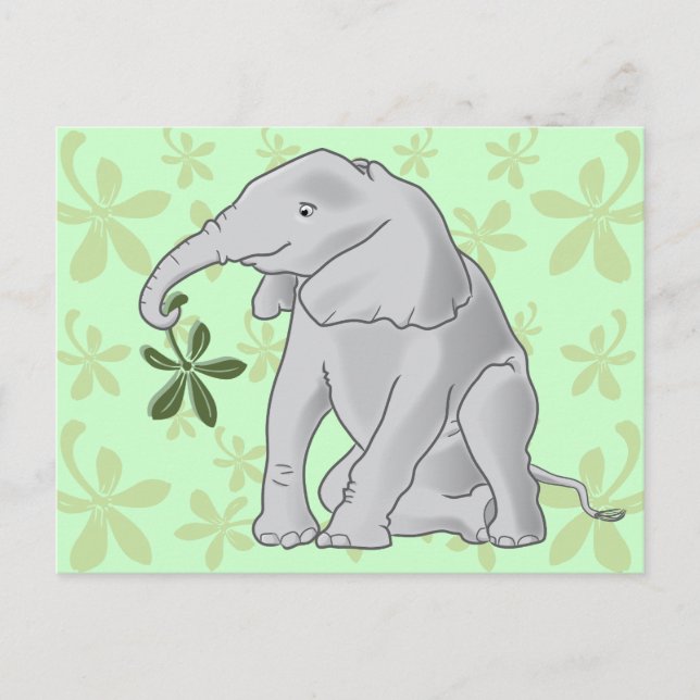 Baby Elephant-vykort Vykort (Framsida)