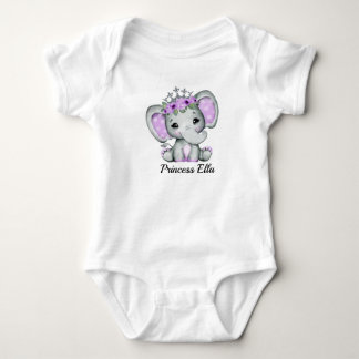 Baby Elephant with Flowers  T Shirt