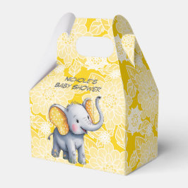 Baby Elephant Yellow Polka Dot Ears Baby Shower Presentaskar
