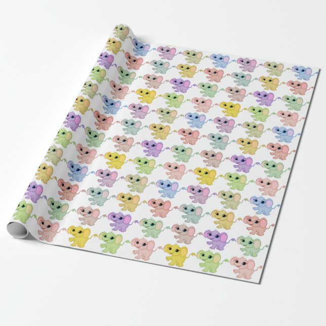 Baby Elephants Presentpapper (Utrullad)