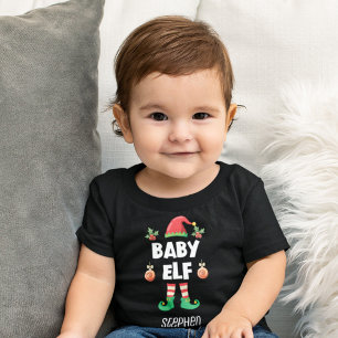 Baby elf-familjens matchande christmas-utrustning t shirt