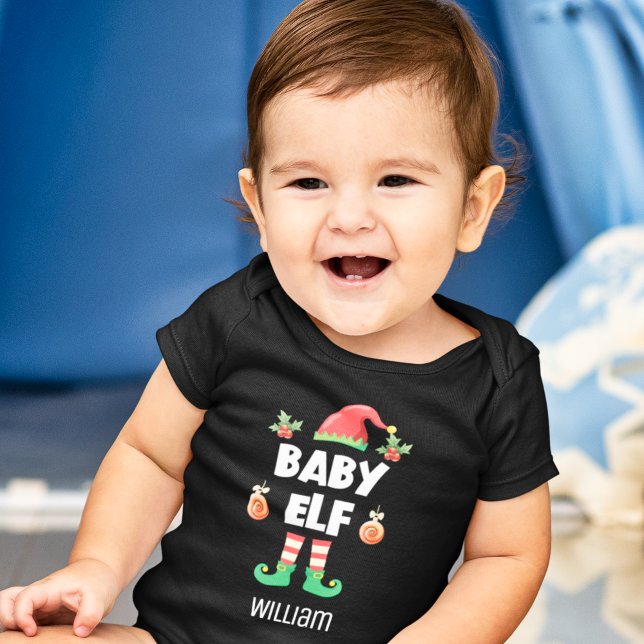 Baby elf-familjens matchande christmas-utrustning  t shirt (Skapare uppladdad)