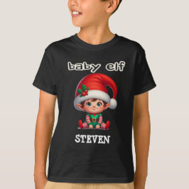 Baby elf-familjens matchningskristmas t shirt